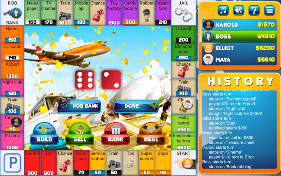 Скачать CrazyPoly - Business Dice Game MOD APK — Много денег — скриншот 1