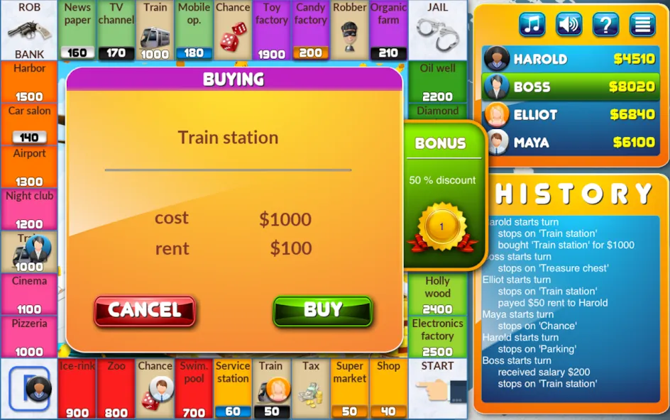 Скачать CrazyPoly - Business Dice Game MOD APK — Много денег — скриншот 2