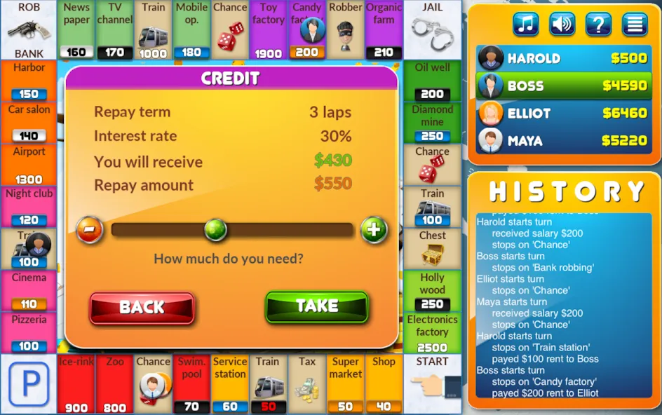 Скачать CrazyPoly - Business Dice Game MOD APK — Много денег — скриншот 4