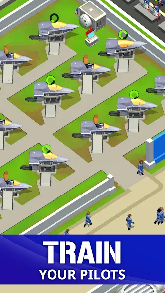 Idle Air Force Base MOD — Много денег на Андроид — скриншот 2