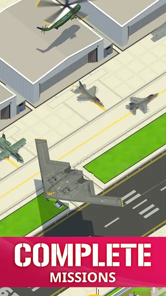 Idle Air Force Base MOD — Много денег на Андроид — скриншот 5