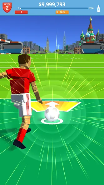 Soccer Kick на Андроид — Много денег — скриншот 1