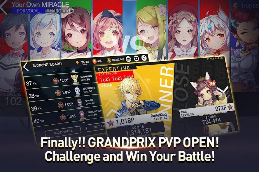 TAPSONIC TOP -Music Grand prix MOD APK на Android — Много денег и алмазов — скриншот 4