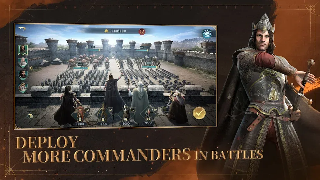 The Lord of the Rings: War MOD APK на Android — Бесконечные ресурсы и Золото — скриншот 1