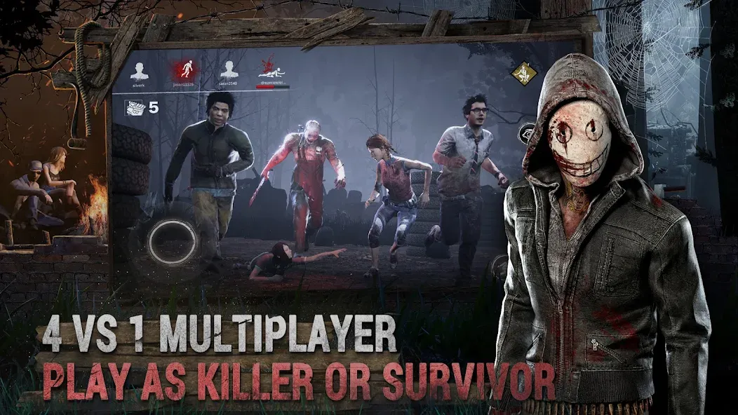 Dead by Daylight Mobile MOD APK — Бессмертие и всё открыто — скриншот 1