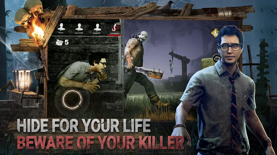 Dead by Daylight Mobile MOD APK — Бессмертие и всё открыто — скриншот 2