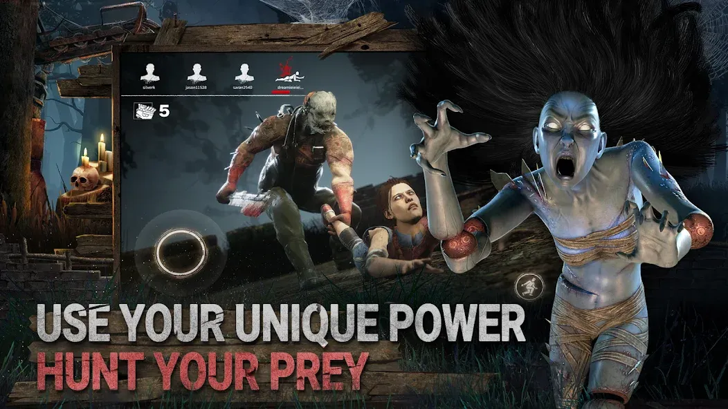 Dead by Daylight Mobile MOD APK — Бессмертие и всё открыто — скриншот 4