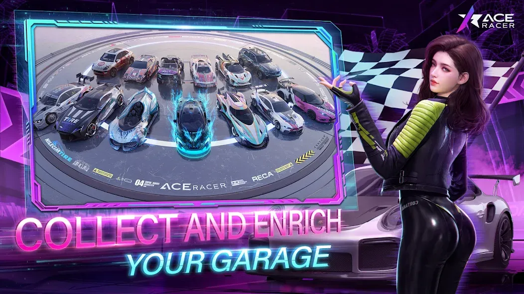 Ace Racer MOD APK на Android — Бесконечные деньги и премиум авто — скриншот 2