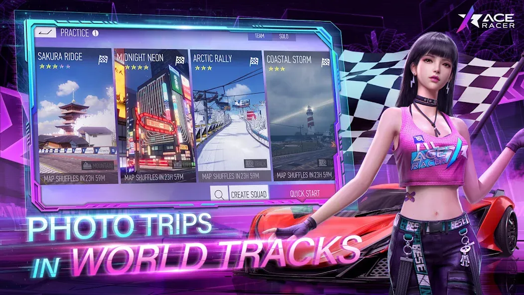 Ace Racer MOD APK на Android — Бесконечные деньги и премиум авто — скриншот 3