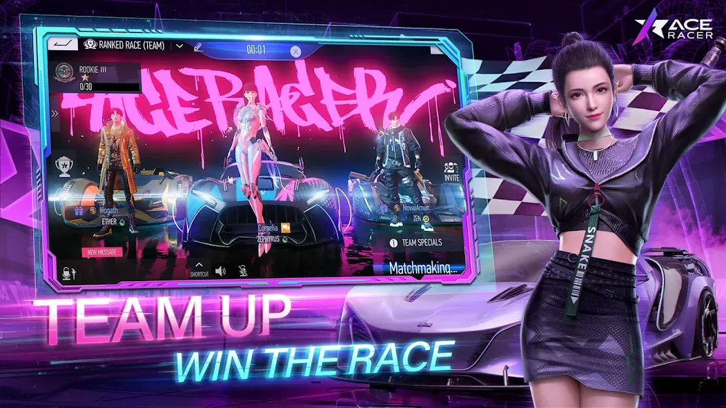 Ace Racer MOD APK на Android — Бесконечные деньги и премиум авто — скриншот 4