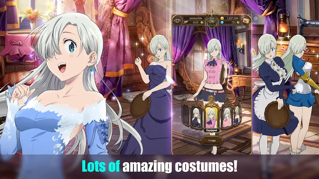The Seven Deadly Sins MOD — Много камней и золота на Андроид — скриншот 3