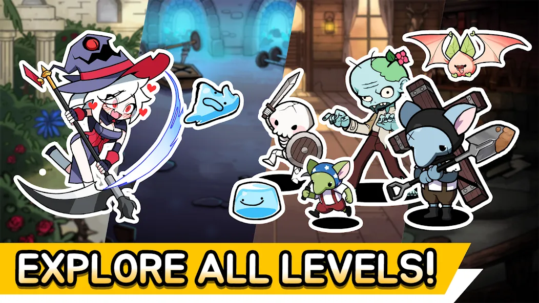 Witch and Council : Idle RPG MOD APK на Android — Бессмертие и высокий урон — скриншот 1