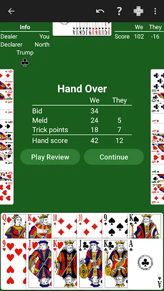 Pinochle - Expert AI MOD APK — Все подсказки открыты — скриншот 3