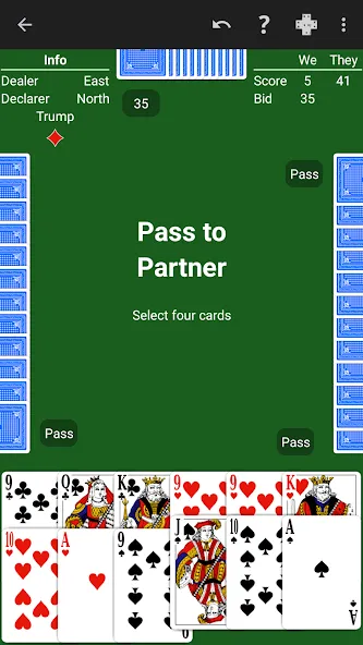 Pinochle - Expert AI MOD APK — Все подсказки открыты — скриншот 4