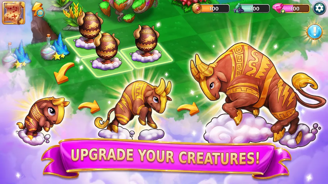 Скачать Merge Adventure: Magic Dragons (Мод: Много денег и кристаллов) на Андроид — скриншот 2
