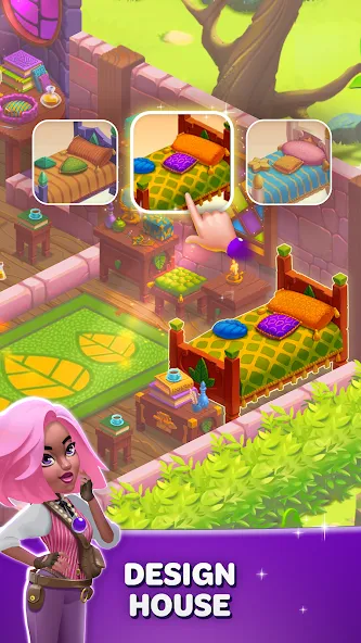 Becharmed - Match 3 Games MOD APK — Много денег и жизней — скриншот 3