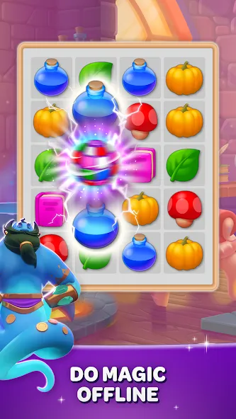 Becharmed - Match 3 Games MOD APK — Много денег и жизней — скриншот 5