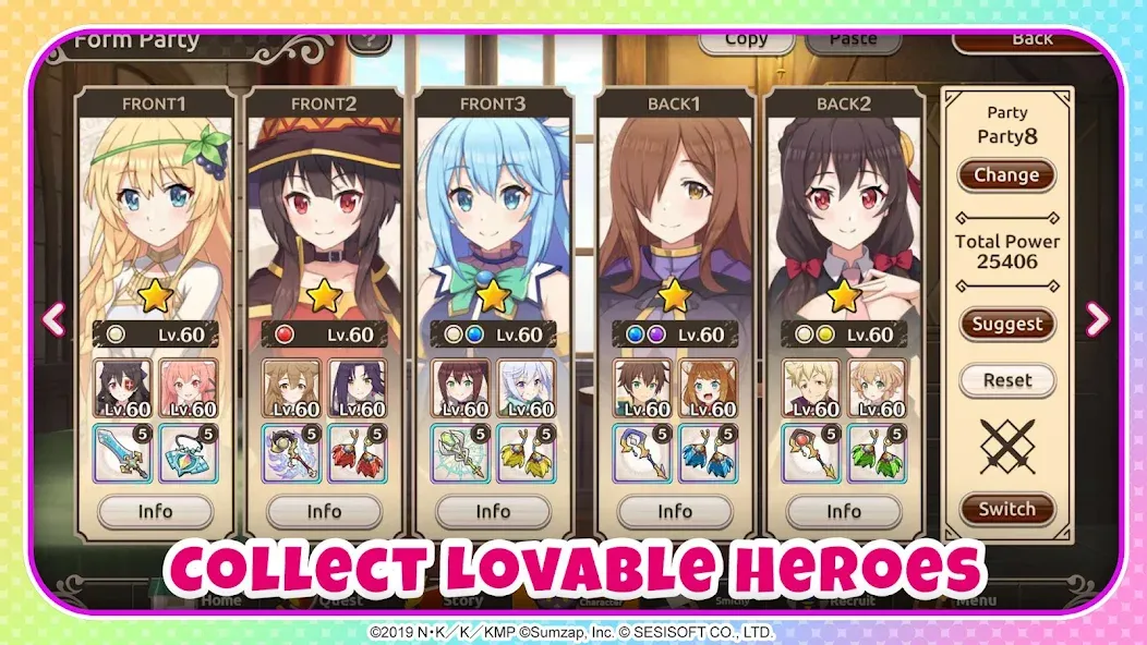 Скачать взломанную KonoSuba: Fantastic Days — Много кварца и бессмертие — скриншот 4