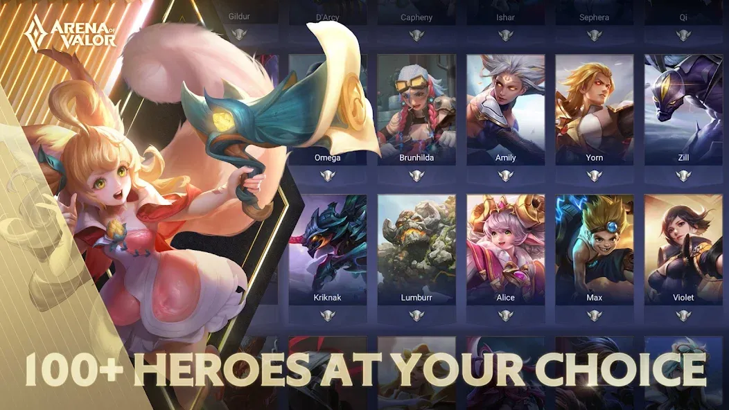 Взлом Arena of Valor — Много денег и кристаллов — скриншот 3
