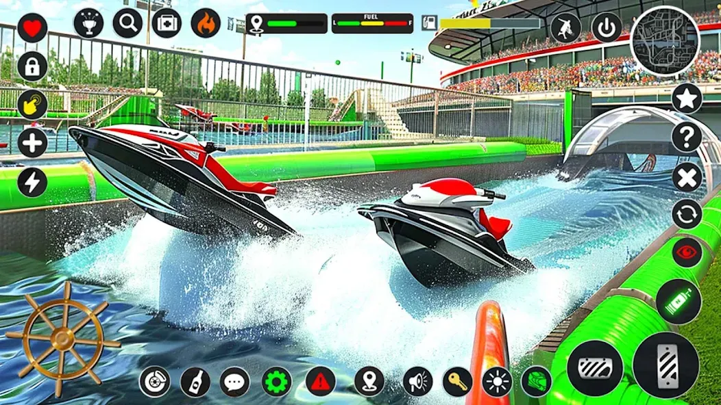 Jetski Boat Racing: Boat Games на Андроид — Мод Много денег — скриншот 1 Jetski Boat Racing: Boat Games на Андроид — Мод Много денег — скриншот 1
