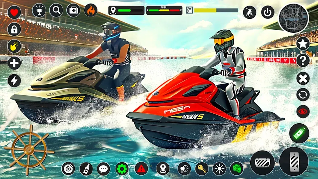 Jetski Boat Racing: Boat Games на Андроид — Мод Много денег — скриншот 3 Jetski Boat Racing: Boat Games на Андроид — Мод Много денег — скриншот 3