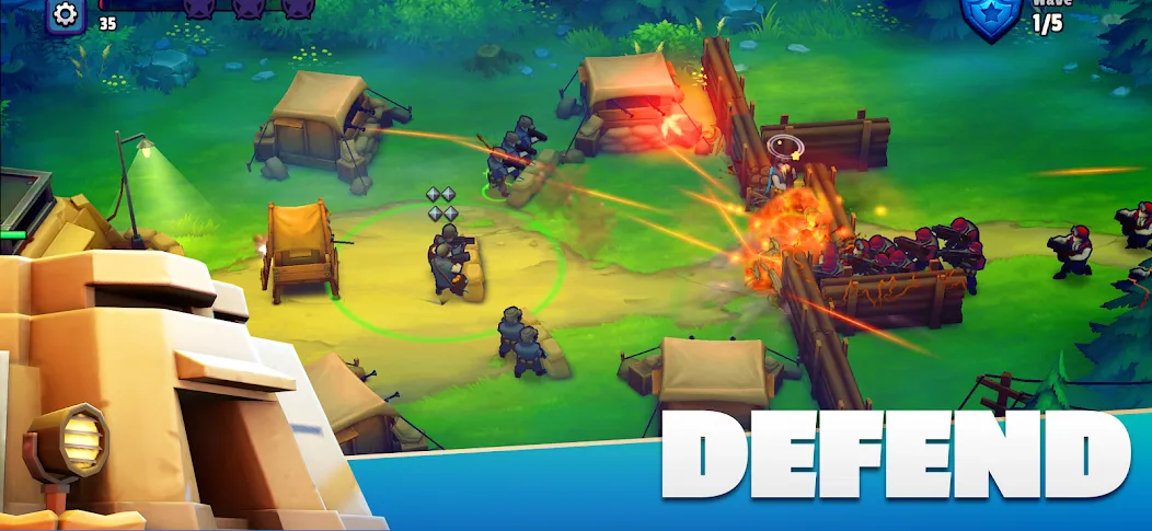 Скачать GUNS UP! Mobile War Strategy MOD APK — Много денег — скриншот 5