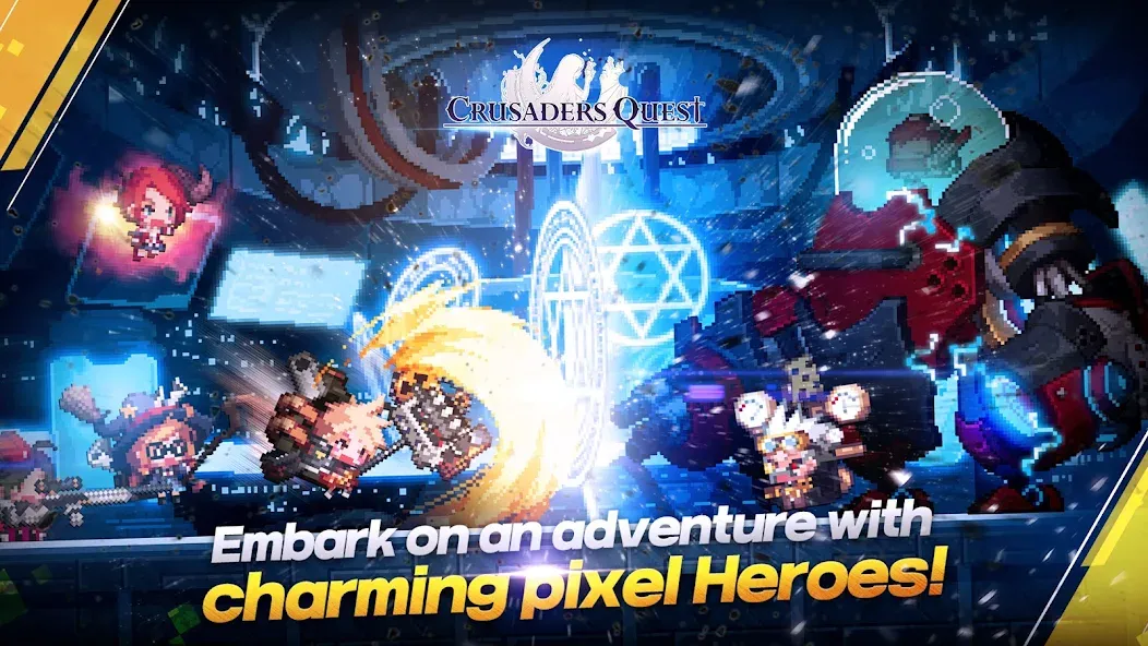 Скачать Crusaders Quest на телефон — Много денег и алмазов — скриншот 1