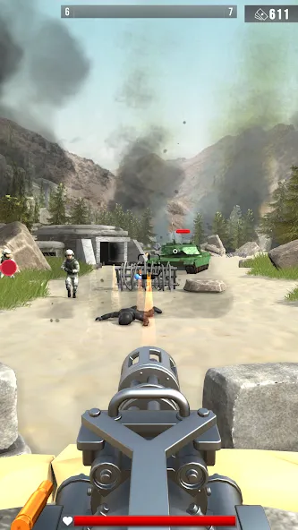 Скачать Infantry Attack: War 3D FPS MOD APK — Много денег и патронов — скриншот 2