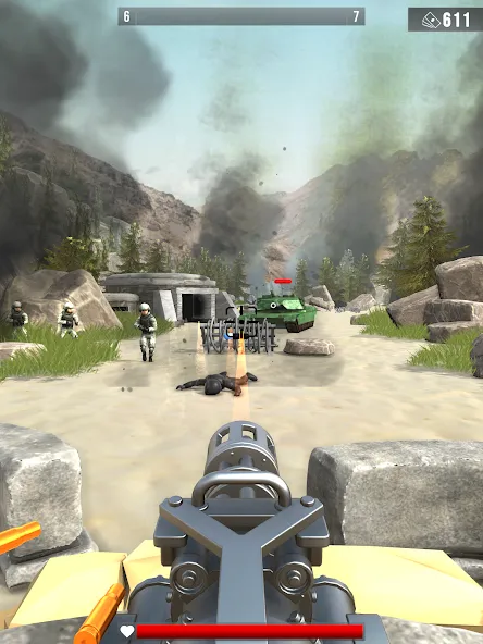 Скачать Infantry Attack: War 3D FPS MOD APK — Много денег и патронов — скриншот 5