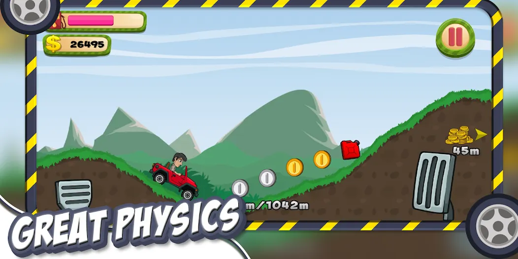 Hill Racing – Offroad Hill Adv MOD APK на Android — Много денег — скриншот 2 Hill Racing – Offroad Hill Adv MOD APK на Android — Много денег — скриншот 2