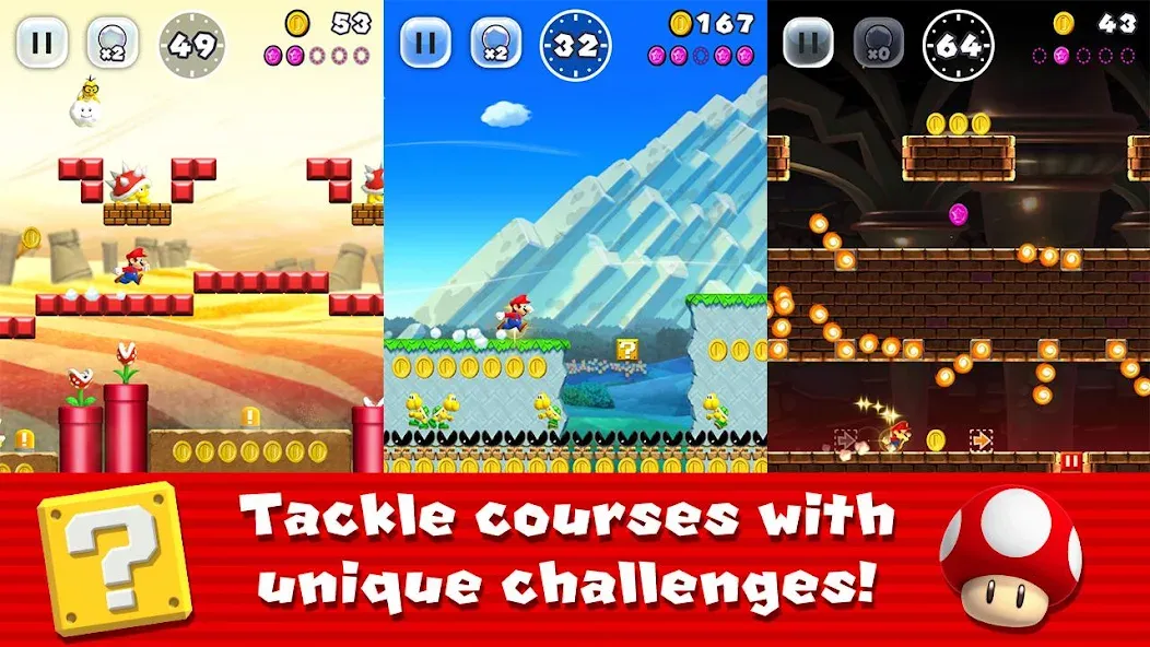 Super Mario Run — Мод: Все уровни разблокированы — скриншот 1