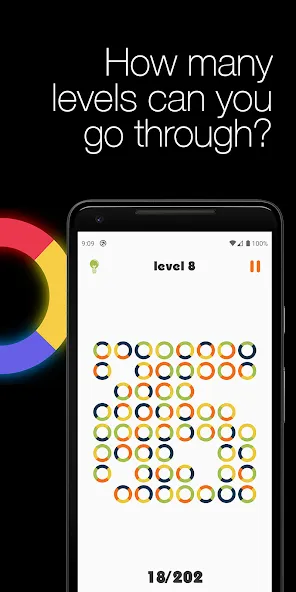 Скачать взлом Logic circles. Puzzle game. на Андроид — Все уровни открыты — скриншот 4