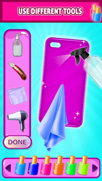 Скачать взломанную Mobile Phone Case DIY — Много денег и все материалы разблокированы — скриншот 5