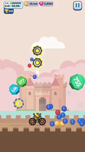 Ball Blast Cannon blitz mania на Андроид — Много денег — скриншот 4