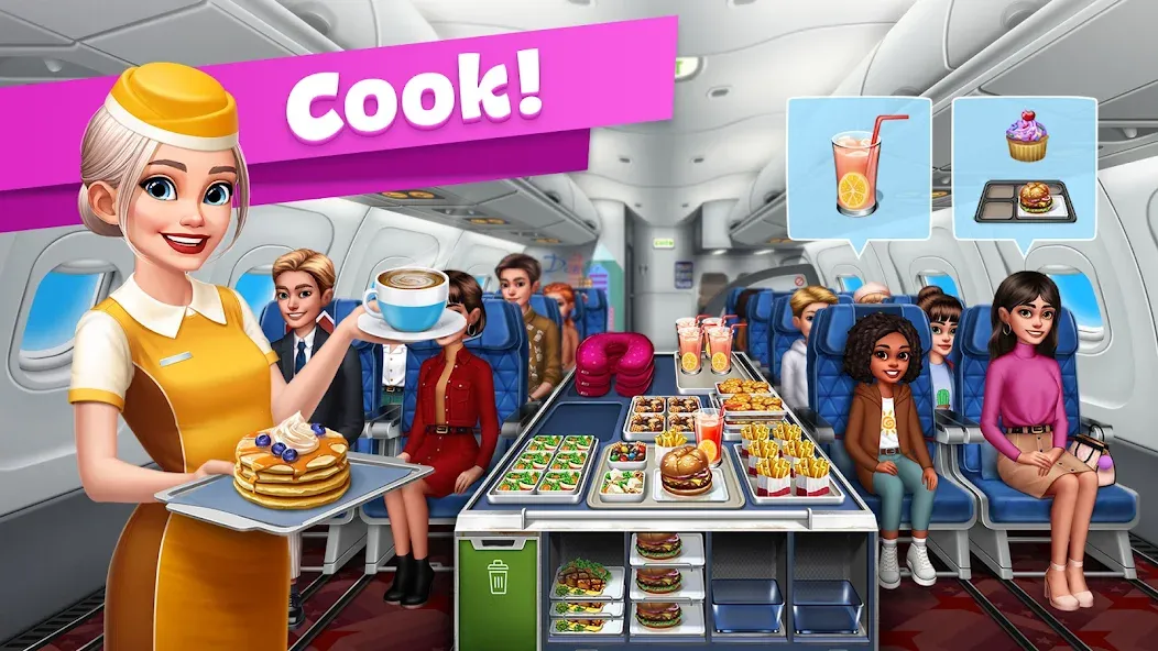 Скачать Airplane Chefs - Cooking Game с модом — Много денег — скриншот 1