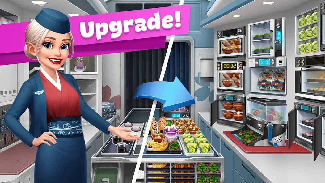Скачать Airplane Chefs - Cooking Game с модом — Много денег — скриншот 4