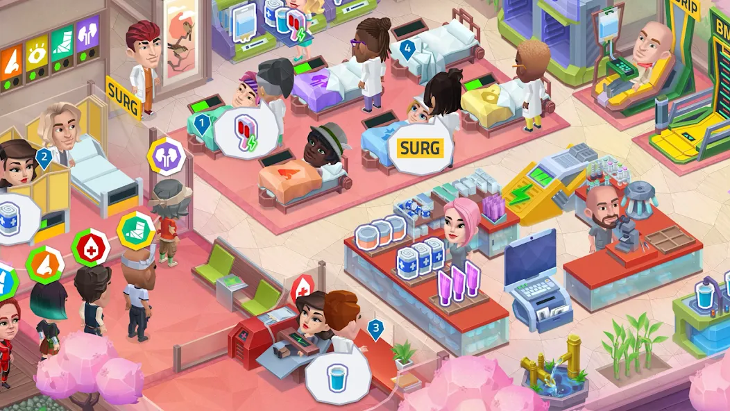 Happy Clinic: Hospital Game — Много денег и алмазов — скриншот 5