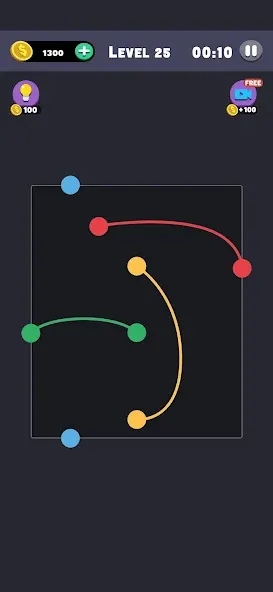 Same Color: Connect Two Dots на Андроид — Мод Все уровни разблокированы — скриншот 2