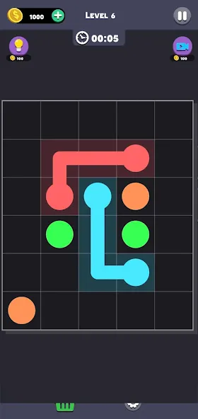 Same Color: Connect Two Dots на Андроид — Мод Все уровни разблокированы — скриншот 3