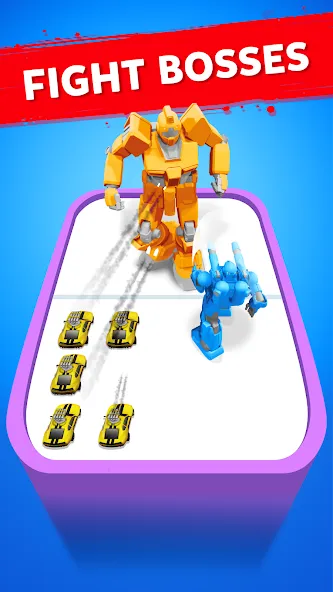 Скачать Robot Merge Master: Car Games MOD APK — Много денег — скриншот 3