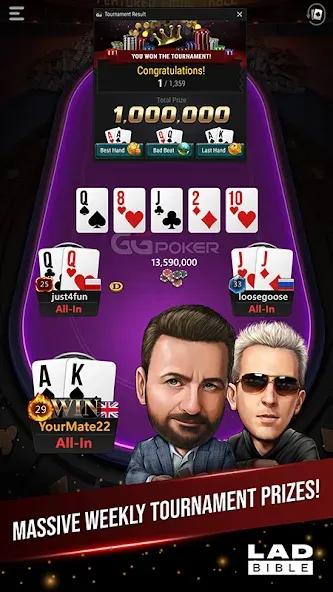 GGPoker UK - Real Online Poker MOD APK — Много денег — скриншот 1 GGPoker UK - Real Online Poker MOD APK — Много денег — скриншот 1