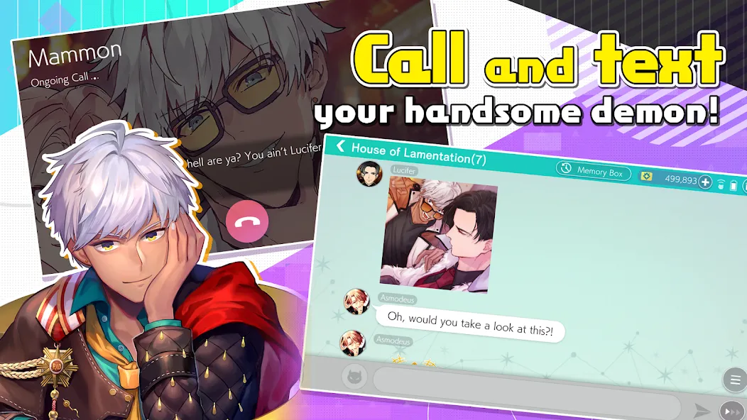 Obey Me! Anime Otome Sim Game MOD APK на Android — Много денег и билетов — скриншот 1