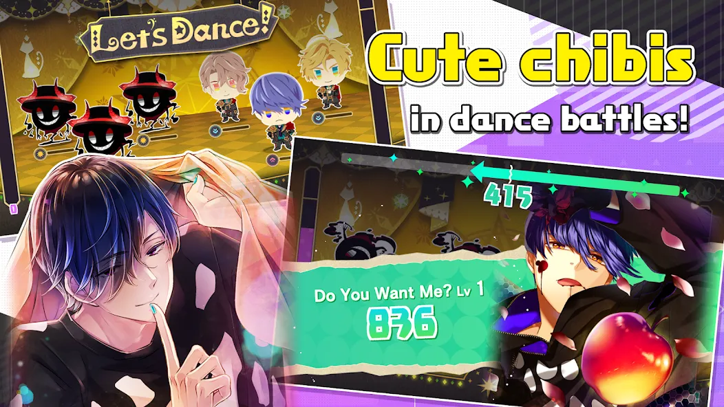 Obey Me! Anime Otome Sim Game MOD APK на Android — Много денег и билетов — скриншот 4