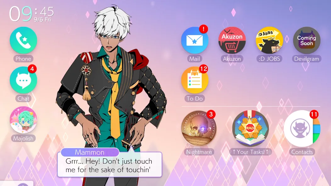 Obey Me! Anime Otome Sim Game MOD APK на Android — Много денег и билетов — скриншот 5