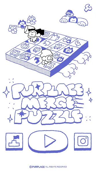 Скачать PURPLACE Merge Puzzle MOD APK — Много денег — скриншот 1