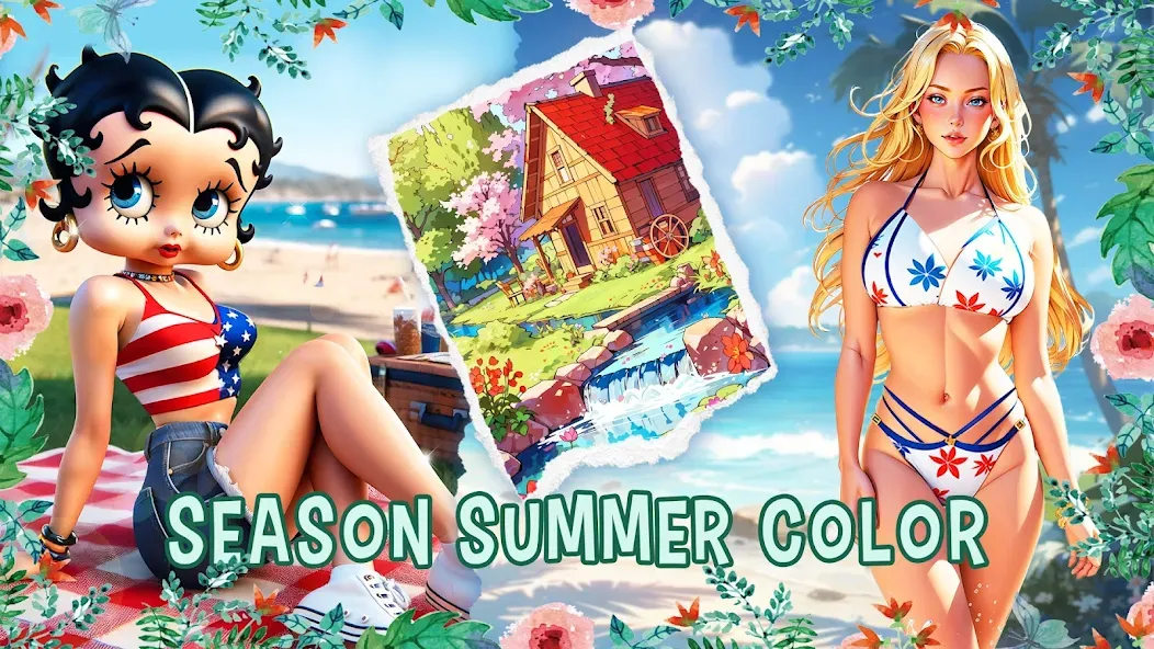 Скачать Season Summer Coloring Games на Android — Все раскраски открыты — скриншот 5