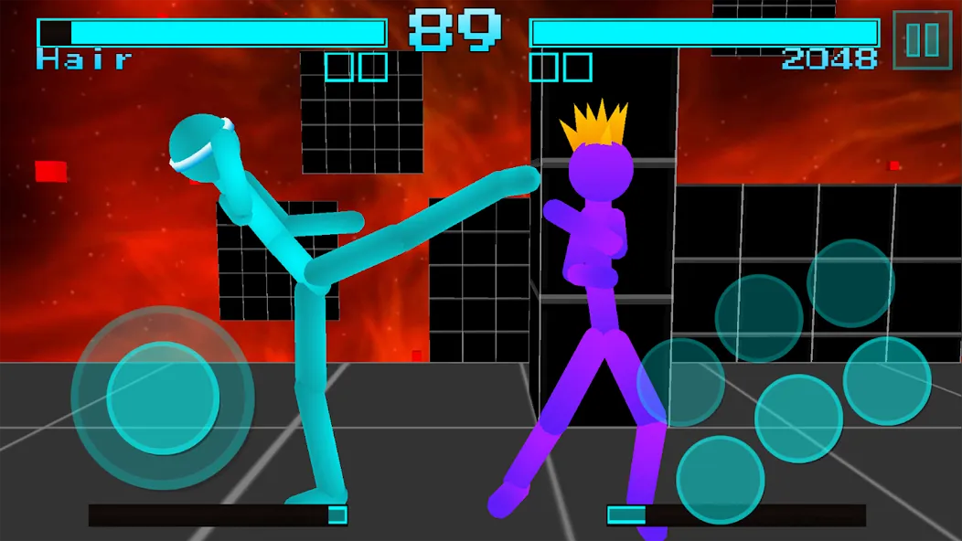 Stickman Fighting Neon Warrior Mod APK Много денег и бессмертие — Скачать на Андроид — скриншот 2
