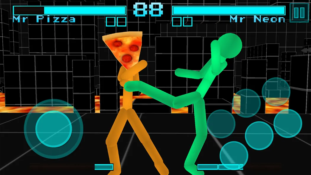 Stickman Fighting Neon Warrior Mod APK Много денег и бессмертие — Скачать на Андроид — скриншот 4