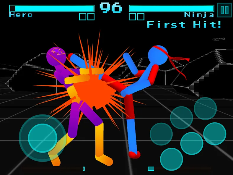Stickman Fighting Neon Warrior Mod APK Много денег и бессмертие — Скачать на Андроид — скриншот 5