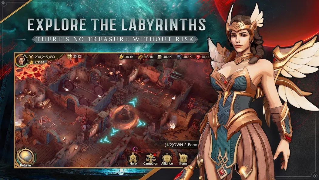 Land of Empires: Immortal MOD APK — Бесплатные покупки — скриншот 3